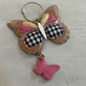 Leather Butterfly Keychain